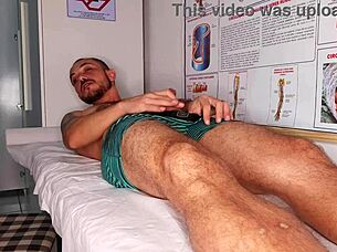 Erection Sparks In Front Of Nurse