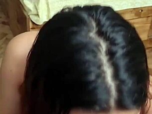 The stupid Argentine sucks my dick and it's over