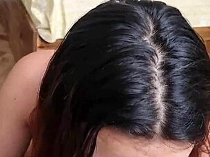 The stupid Argentine sucks my dick and it's over