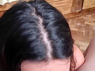 The stupid Argentine sucks my dick and it's over