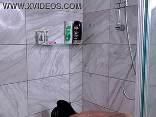 i watch maxine x shave her pussy in the shower