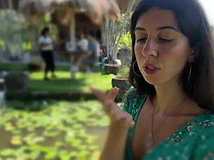 She Eats Pasta Carbonara Covered in Sperm in a Public Cafe