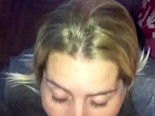 Blonde enjoys homemade fun with her friend