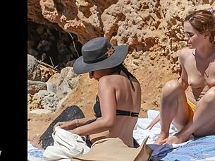 I saw Emma Watson topless on the Spanish beach in Ibiza last June
