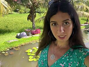 She Eats Pasta Carbonara Covered in Sperm in a Public Cafe