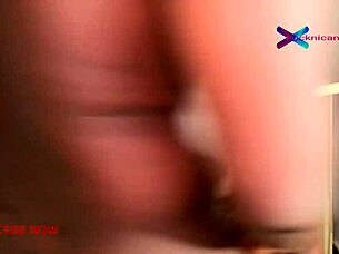 Gateman watches horny cheating wife as she dry her hubby clothes she later got fucked subcribe 😏