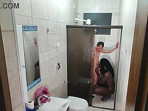 Hidden Camera Catches Latina Amateur Giving Blowjob And Creampie To Young Interracial Guy