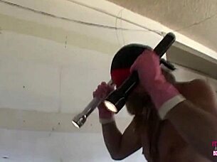 Slutty brunette in heels screams during rough sex orgasm