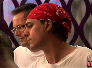 slut in orgy gets 50 guy anal creampie