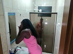 Hidden Camera Catches Latina Amateur Giving Blowjob And Creampie To Young Interracial Guy