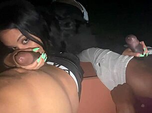 park lizard lot slut sucks two dicks?