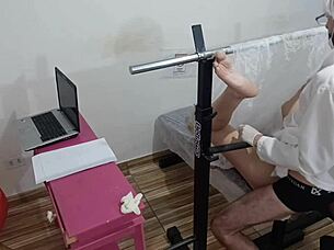 Young Girl Being Examined By Naughty Gynecologist In Hospital