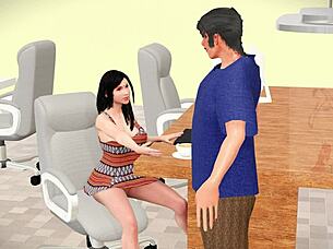 jasmine ko gets fucked doggystyle by office boy at work