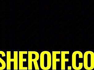 big tits latina milf drinking piss during sloppy blowjob fuck 😱