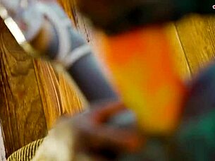 sexy fishnets highheels stocking solo play with xl dildo