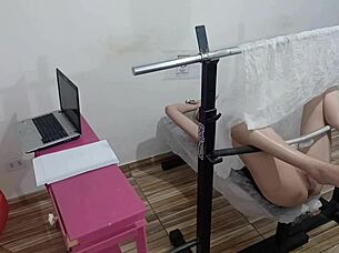 Young Girl Being Examined By Naughty Gynecologist In Hospital