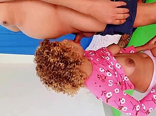 Rumpa21 Shaved Teen Gets Wet Pussy Creampie in Desi Sex