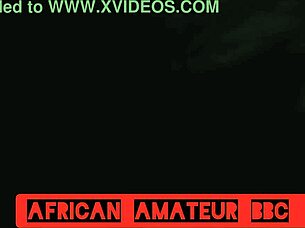 Ebony couple enjoys intimate moments with a big partner