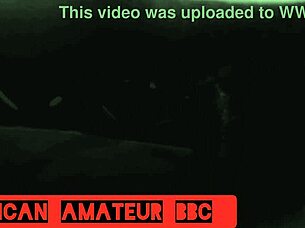 Ebony couple enjoys intimate moments with a big partner