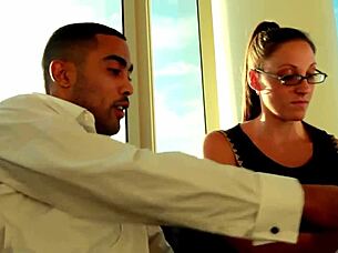 Melanie's nerdy obsession with big black dicks explodes!