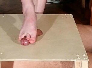 Domina Stomps Cock With Bare Feet