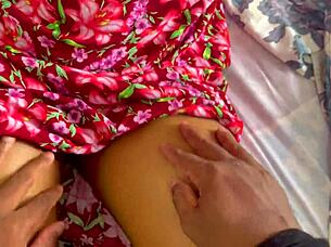 Teen wife enjoys rough husband fun!