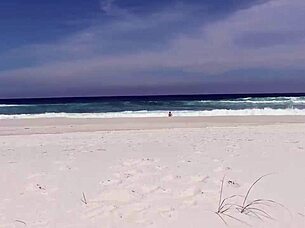 This slut gave me a blowjob on the beach in front of everyone