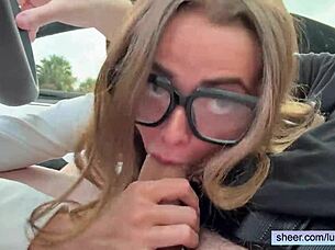 teaching stepsis to drive turns into fucking her pretty skinny ass in public 😜