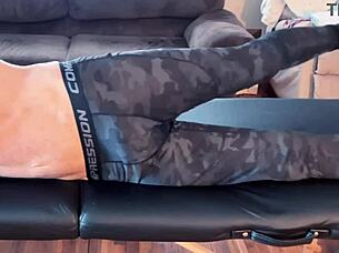 stretching and compression pants on massage table hd short version