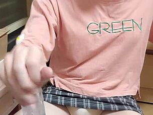 Yo, check out shemale Ting Xuan with a wild dildo blowjob!