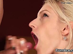 i swallow all the sperm load on my face in this blowbang