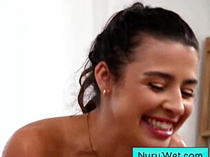 Busty Brunette Teen 18+ Masseuse Covers Her Sexy Body In Nuru Gel And Rub Herself On Her Client - Kylie Rocket Jimmy Michaels