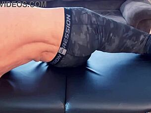 stretching and compression pants on massage table hd short version