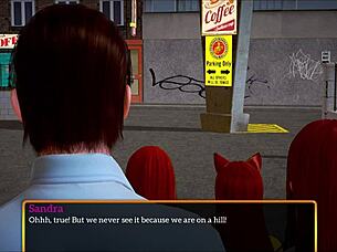 My new family game with redhead teen and big tits