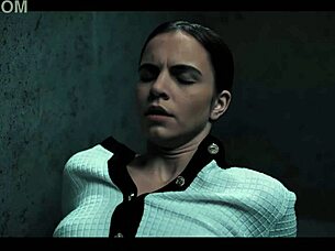 redhead in sex escape room as doll