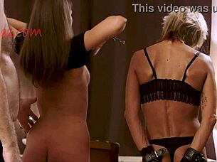 Amateur Babe Whipped On Tits In Group BDSM