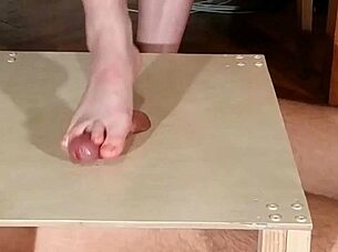 Domina Stomps Cock With Bare Feet
