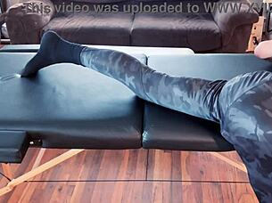 stretching and compression pants on massage table hd short version