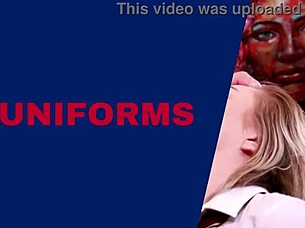 The british teen in lingerie fucks and swallows cum like a pro