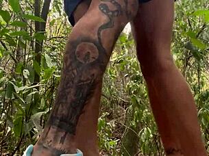 Fucking Companion In Forest Camping.