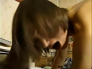 Young Shy French Girl Seduced By Old Man At Work With Upskirt!