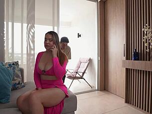 WIFE IS UNFAITHFUL TO HER HUSBAND - HER STEPSON KNOWS AND SHE SLEEPS WITH HIM TOO