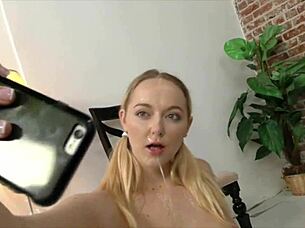 Iris Rose Does Sloppy Handjob For Cumshot!