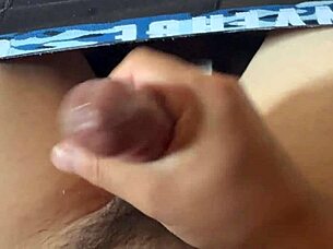 ASIAN AMATEUR MASTURBATES WITH CONDOM ON