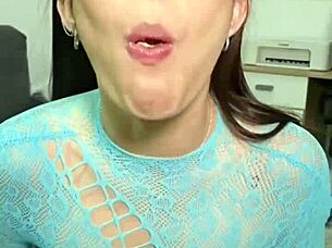 Eating junk food then spitting it all out in a solo session with pigtails brunette.