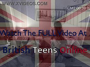 The british teen in lingerie fucks and swallows cum like a pro