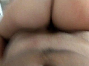 wife rough sucking and deepthroating bbc before femdom fucking him in extreme amazon position