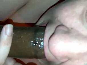 The husband played with the girl's throat, making her gag