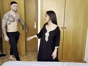 Brothers turn to fuck cousin Hiba Hakimi.