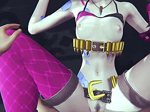 Jinx from honeyselect2 sucks cock in uncensored anime!